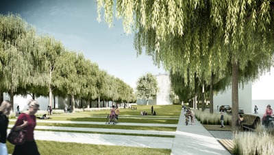 Park at  Harburg´s Castle Island