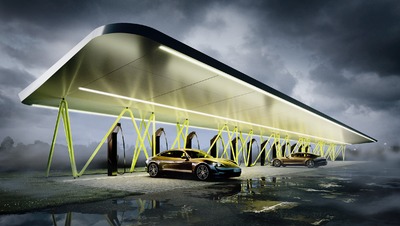 Überdachung Ladestation Porsche Leipzig